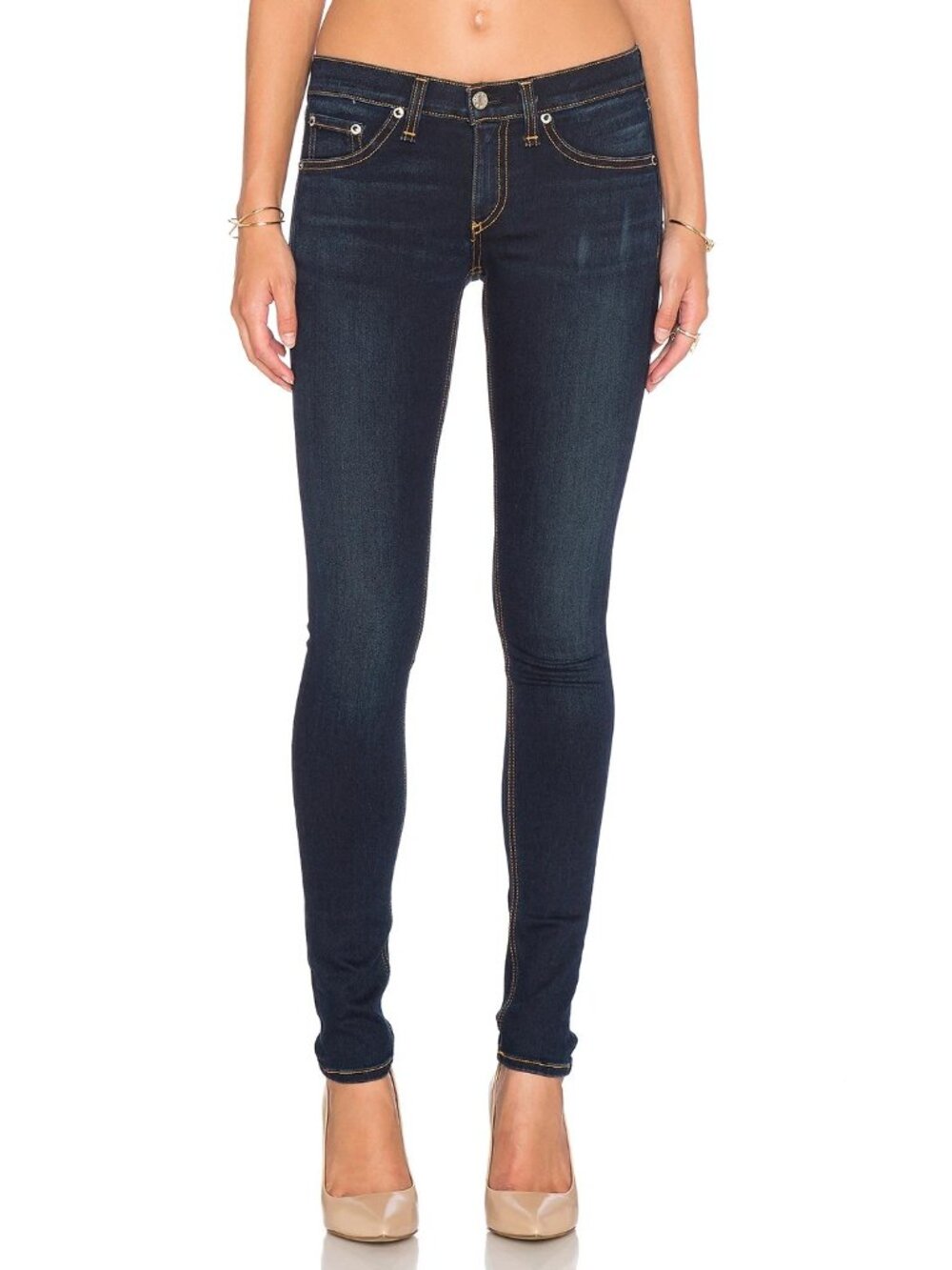 NWT rag & bone Skinny in Bedford Dark Blue Super Slim Stretch Jeans 29